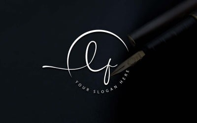 Projektowanie logo w stylu studio kaligrafii LF Letter