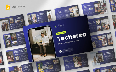 Techerea - Шаблон слайдов Google для мобильного приложения
