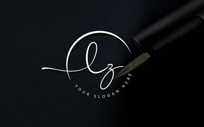 Calligrafia Studio Style LZ Lettera Logo Design