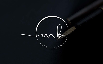 Дизайн логотипа студии каллиграфии в стиле MB Letter