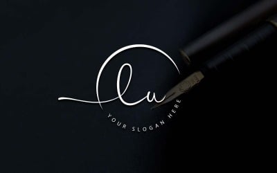 Kaligrafi Stüdyosu Tarzı LU Harf Logo Tasarımı
