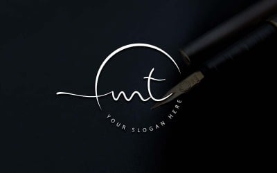 Kaligrafické Studio styl MT dopis Logo Design
