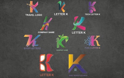 Modèle de logo lettre K pour toutes les entreprises et marques