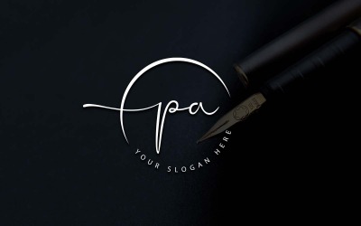 Projekt logo listu PA w stylu Studio kaligrafii