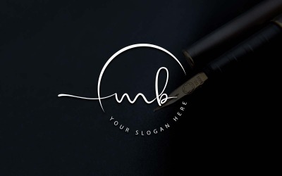 Projektowanie logo litery MB w stylu Studio kaligrafii
