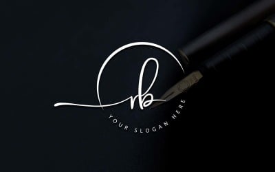 Kaligrafi Stüdyosu Tarzı Rb Mektup Logo Tasarımı