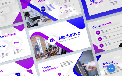Marketivo - Шаблон основного доклада презентации маркетинговой стратегии