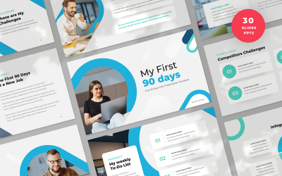 PowerPoint-Vorlage für 90-Tage-Arbeitspräsentation