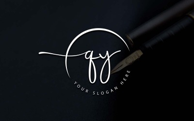 Projektowanie logo w stylu studio kaligrafii QY Letter