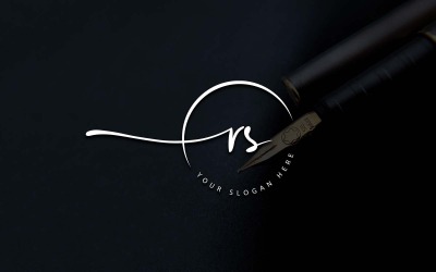 Projektowanie logo w stylu studio kaligrafii RS Letter