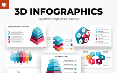 3D Infographics PowerPoint Template Diagrams