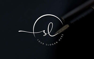 Kaligrafi Stüdyosu Tarzı SL Harf Logo Tasarımı