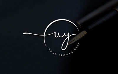 Kalligraphie-Studio-Stil UY-Letter-Logo-Design