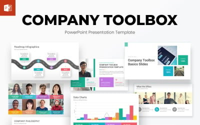 Modelo de PowerPoint de apresentação da caixa de ferramentas da empresa