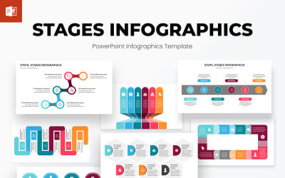 Plantilla de PowerPoint - infografías de etapas