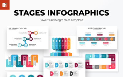 Stufen-Infografiken PowerPoint-Vorlage
