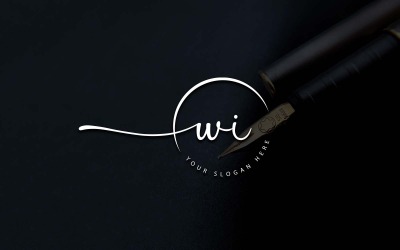 Calligrafia Studio Style WI Lettera Logo Design