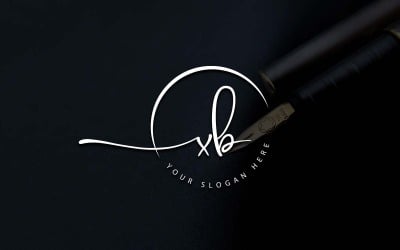 Calligraphy Studio Style XB Letter Logo Design