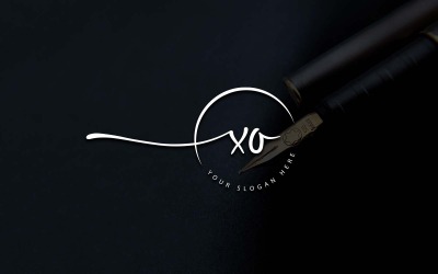 Calligraphy Studio Style XO Letter Logo Design