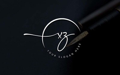 Дизайн логотипа студии каллиграфии XZ Letter
