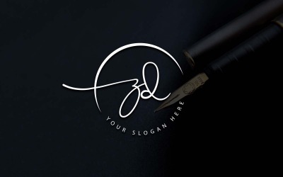 Дизайн логотипа студии каллиграфии ZD Letter
