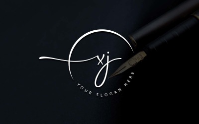 Дизайн логотипу студії каліграфії XJ лист