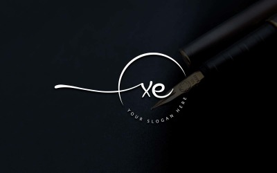 Kaligrafi Stüdyosu Tarzı XE Harf Logo Tasarımı