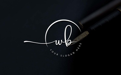 Kaligrafie Studio styl WB dopis Logo Design