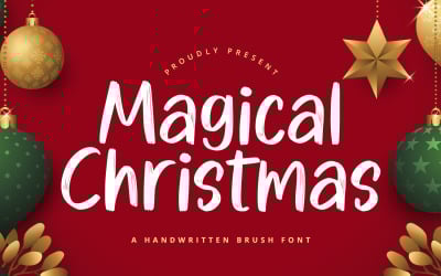 Magisk jul - handskrivet teckensnitt