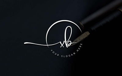 Projekt logo litery XB w stylu Studio kaligrafii