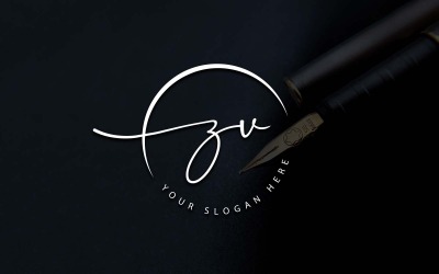 Calligrafia Studio Style ZV Lettera Logo Design