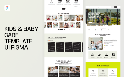 Gebruikers- en babyverzorgingssjabloon UI Figma