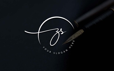 Kaligrafi Stüdyosu Tarzı ZS Harf Logo Tasarımı
