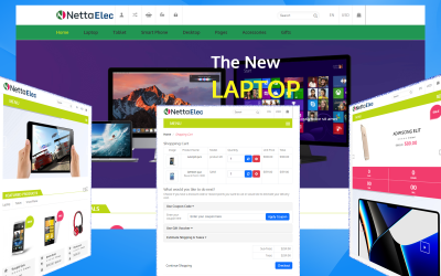 NettaElec - Szablon zakupów - Responsywny szablon strony internetowej Bootstrap