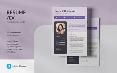 Resume/CV PSD Design Templates Vol 193
