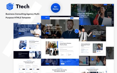 Wielozadaniowy szablon HTML5 firmy Ttech-Business Consulting Agency