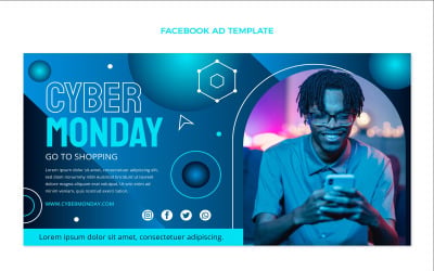 Modello per social media del Cyber Monday
