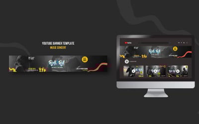 Sjabloon voor muziekconcert YouTube-banner