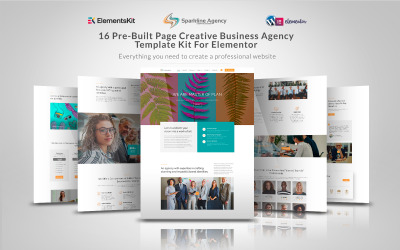 Sparkline - Elementor-sjabloonkit voor creatief zakenbureau