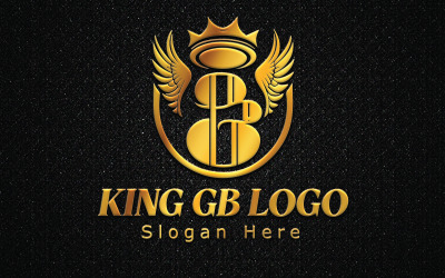 Szablon logo króla litery GB