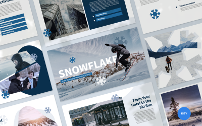 Copo de nieve - Plantilla de presentación multiusos de invierno para Keynote