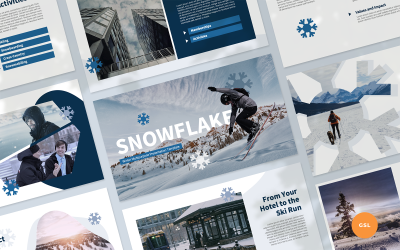 Floco de neve - modelo de apresentação multifuncional de inverno do Google Slides