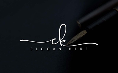 Fotografia creativa CK Lettera Logo Design