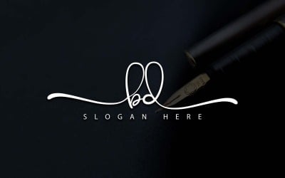 Fotografía creativa Diseño de logotipo de letra BD