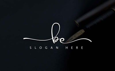 Fotografía creativa Diseño de logotipo de letra BE
