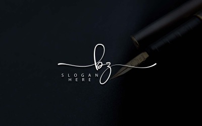 Fotografía creativa Diseño de logotipo de letra BZ