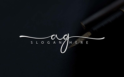 Kaligrafia Studio Style AG List Logo Design - Tożsamość marki