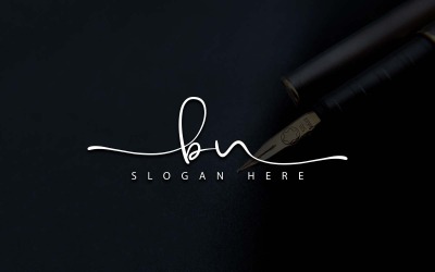 Креативна фотографія BN Letter Logo Design