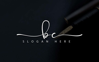 Kreativní fotografie BC Letter Logo Design