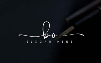 Kreativní fotografie BO dopis Logo Design